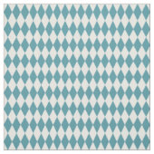 Witte & Teal Harlekijn Diamanten Stof (Swatch)