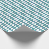 Witte & Teal Harlequin Diamonds Cadeaupapier (Hoek)