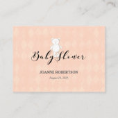 Witte teddybeer naam suggestie Baby shower spel Informatiekaartje (Achterkant)