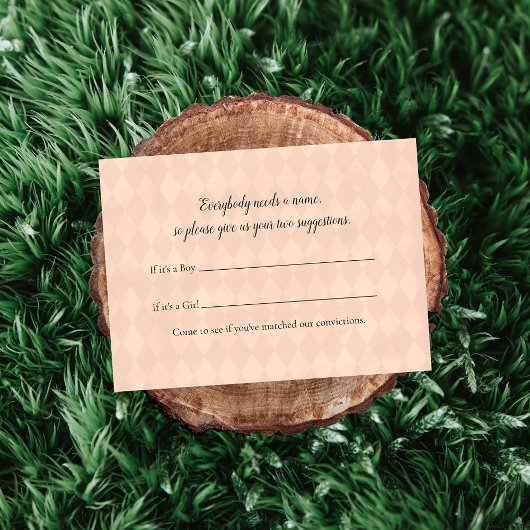 Witte teddybeer naam suggestie Baby shower spel Informatiekaartje