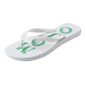 Witte teenslippers voor de Mojo-brede (Schuin)