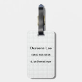 Witte tegel bagagelabel (Achterkant verticaal)