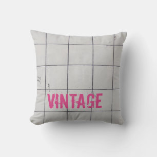 Witte tegels 80s 70s retro gebruikte look kussen