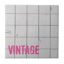 Witte  tegels 80s 70s retro gebruikte look