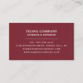 Witte Tegels, Floorer, Tegel Installer Visitekaartje (Achterkant)