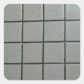 Witte Tegels Vierkante Sticker (Voorkant)
