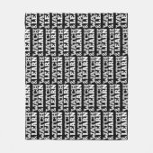 Witte tekst bekijken en leren fleece deken (Voorkant)