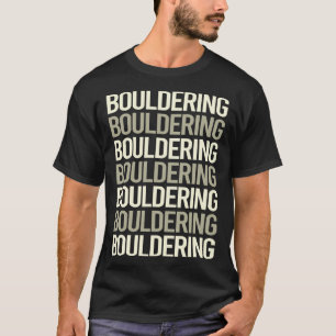 Witte tekst Bouldering Rock klimmen T-shirt