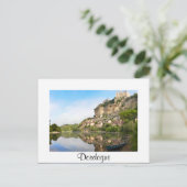 Witte tekst briefkaart van Dordogne en Beynac-et-C (Staand voorkant)