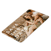 Witte tekst Casual Foto Weddenschap Opslaan Datum Magneet (Linkerzijde)