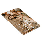 Witte tekst Casual Foto Weddenschap Opslaan Datum Magneet (Rechterzijde)