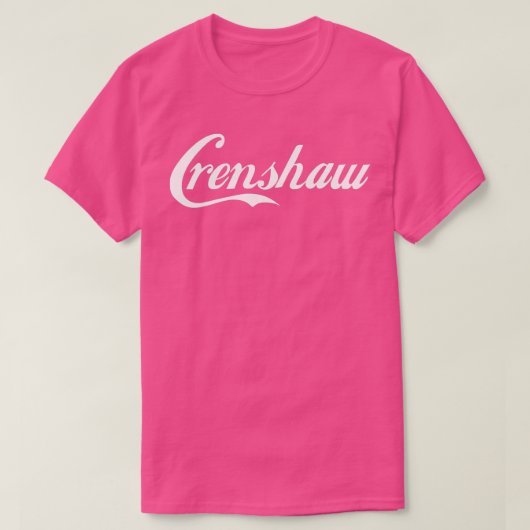 Witte tekst Crenshaw ontworpen T-shirt (Design voorkant)