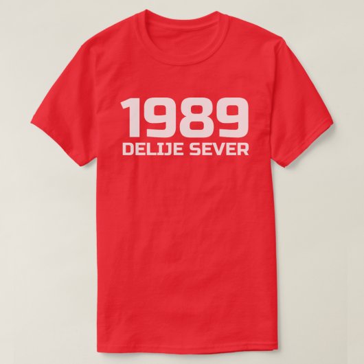 Witte tekst Delije Sever 1989 T-shirt (Design voorkant)
