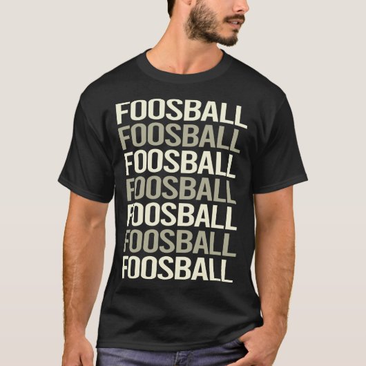 Witte tekst Foosball T-shirt (Voorkant)