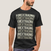 Witte tekst Forex Trading Trader T-shirt (Voorkant)