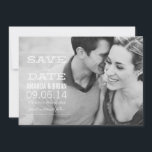 Witte tekst foto save the date aankondiging<br><div class="desc"></div>