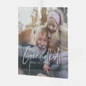 Witte tekst | Grootkinderen maken de Grote Foto va Glas Ornament (Voorkant links)