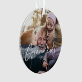 Witte tekst | Grootkinderen maken de Grote Foto va Ornament (voorkant)