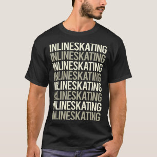 Witte tekst Inline Skating Schaats Skater T-shirt