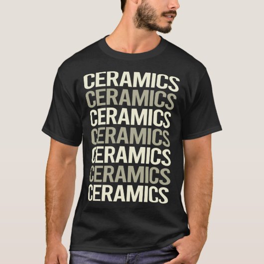 Witte tekst Keramiek T-shirt (Voorkant)