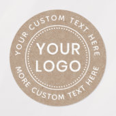 Witte tekst Kraft papier kijken rond stof kleding Labels (Design 1)