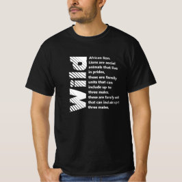 Witte tekst l Wild African Lion print achterzijde T-shirt