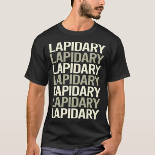 Witte tekst Lapidary Lapidarist T-shirt