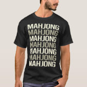 Witte Tekst Mahjong Majong Mah Jong Mah Jong T-shirt (Voorkant)