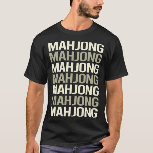 Witte Tekst Mahjong Majong Mah Jong Mah Jong T-shirt