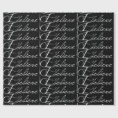 Witte tekst met details, geloof ik, papier met onm (Vlak)