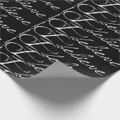 Witte tekst met details, geloof ik, papier met onm (Hoek)