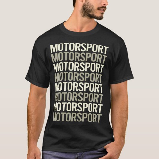 Witte tekst Motorsporten T-shirt (Voorkant)