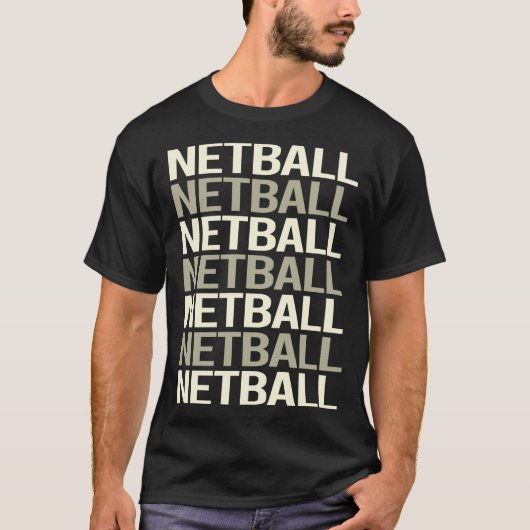 Witte tekst netbal t-shirt (Voorkant)