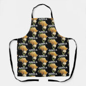 Witte tekst op het Afrikaanse Wildlife Continent R Schort (Voorkant)