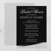 Witte tekst over de uitnodiging voor een zwarte br (Voorkant / Achterkant)