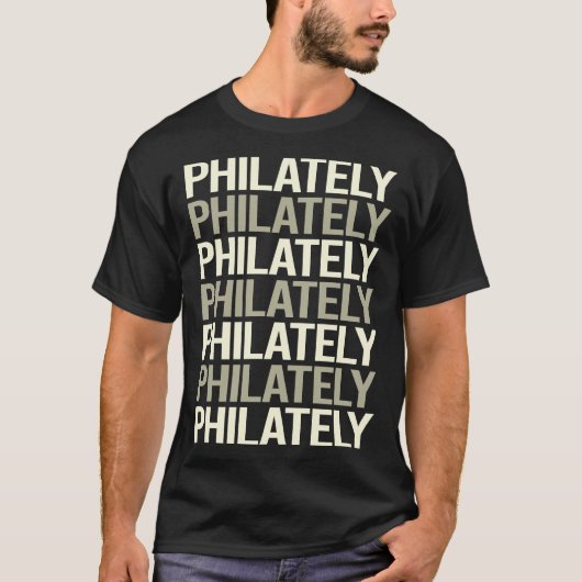 Witte Tekst Philatelie Postzegel Postzegels T-shirt (Voorkant)