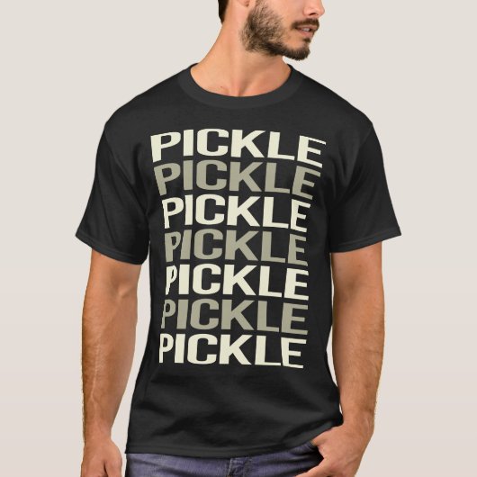 Witte tekst Pickle Pickles Pickling T-shirt (Voorkant)