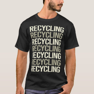 Witte tekst recycling Recyclen T-shirt