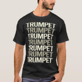 Witte tekst trompet t-shirt (Voorkant)