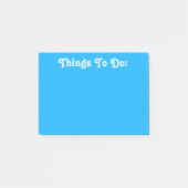 Witte Tekst | van de Douane Helder Blauw Post-it® Notes (Voorkant)