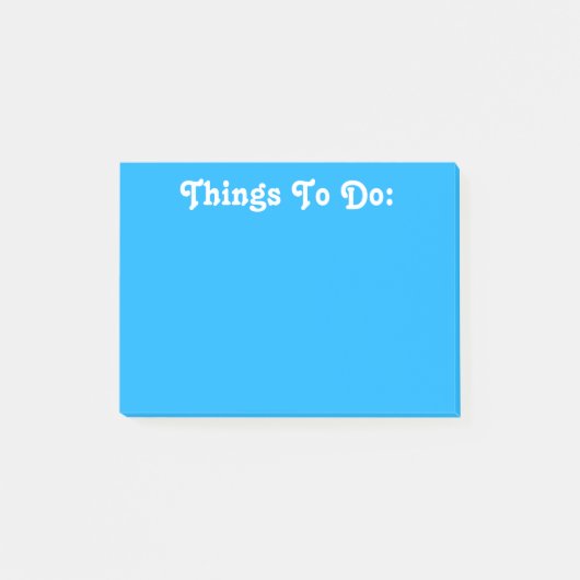 Witte Tekst | van de Douane Helder Blauw Post-it® Notes (Voorkant)