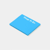 Witte Tekst | van de Douane Helder Blauw Post-it® Notes (Schuin)