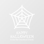 Witte tekst van de spin van de Halloween Raamsticker (Vel)