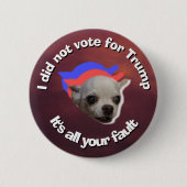 Witte tekst van de stemmende Button (Voorkant)