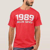 Witte tekst verdeelt het noorden 1989 t-shirt (Voorkant)
