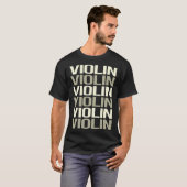 Witte Tekst Viool T-shirt (Voorkant volledig)