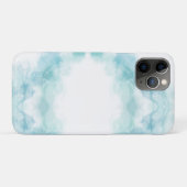 Witte telefoonhoes met lichtblauwe aquarel  Case-Mate iPhone case (Achterkant (horizontaal))