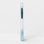 Witte telefoonhoes met lichtblauwe aquarel  Case-Mate iPhone case (Achterkant/links)