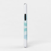 Witte telefoonhoes met lichtblauwe aquarel  Case-Mate iPhone case (Achterkant/rechts)