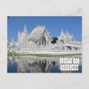 Witte Tempel in Chiang Rai Thailand Briefkaart
